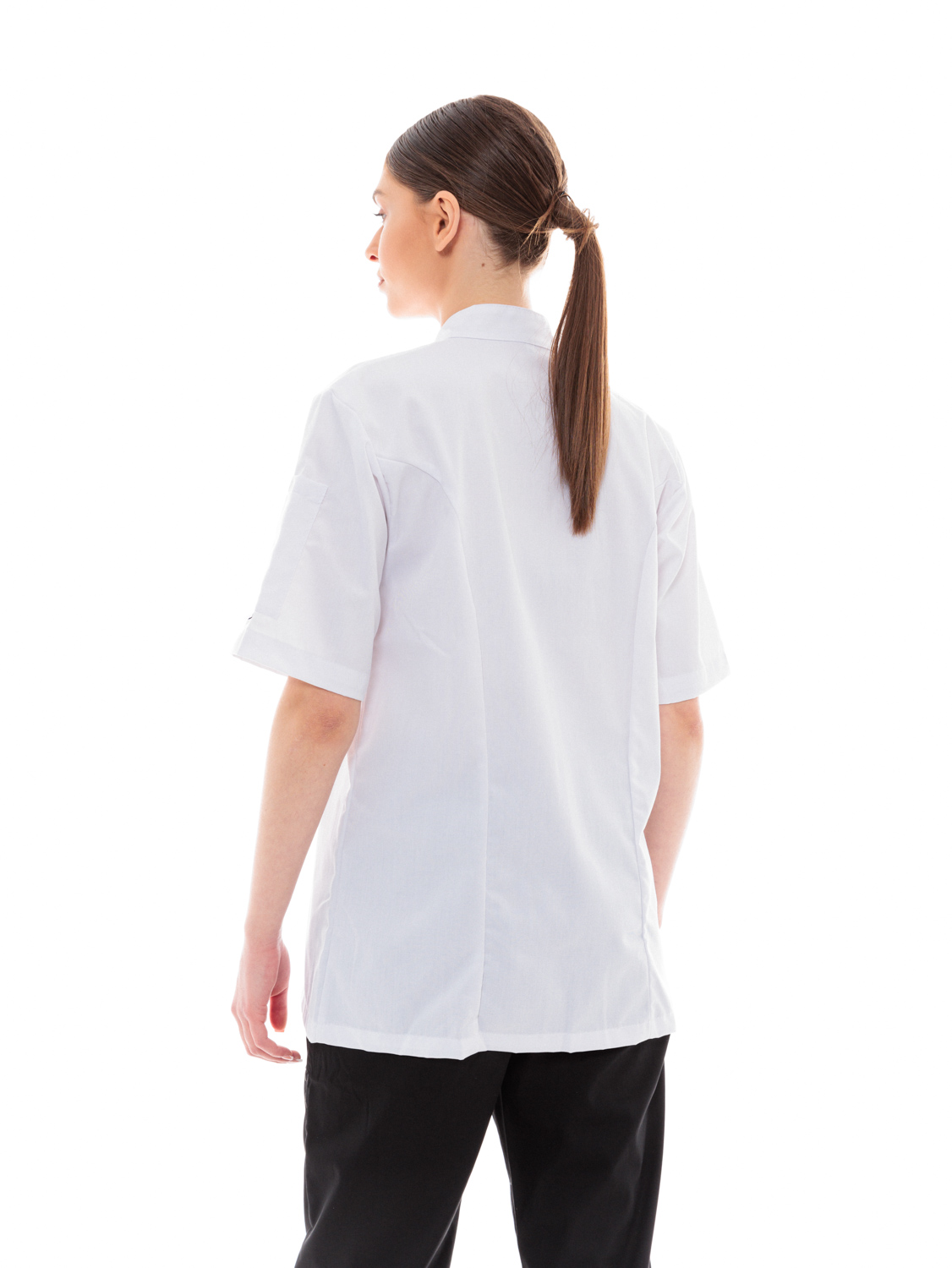 Σακάκι Σεφ/Μαγείρων Ideal Press Λευκή Unisex με Κοντά Μανίκια - Sauté