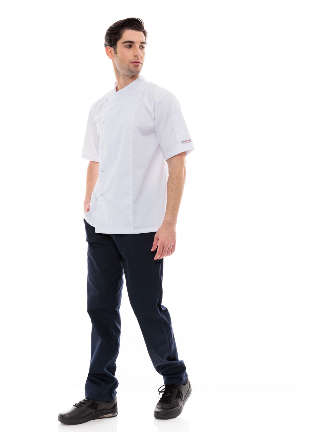 Σακάκι Σεφ/Μαγείρων Ideal Press Λευκή Unisex με Κοντά Μανίκια - Sauté