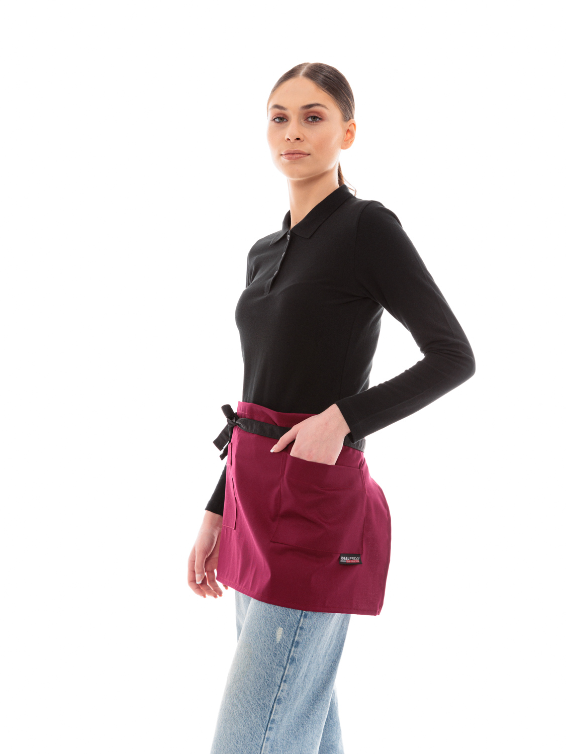 Ideal Press Ποδιά Μέσης Barista/Service - 522 Μπορντό