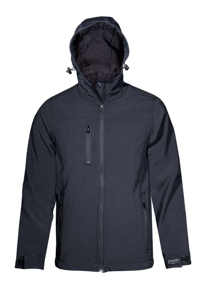 ΜΑΥΡΗ ΖΑΚΕΤΑ SOFTSHELL ΜΕ ΚΟΥΚΟΥΛΑ FAGEO - FAG523