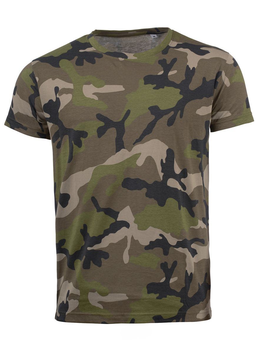 ΑΝΔΡΙΚΟ T-SHIRT ΜΕ ΣΤΡΟΓΓΥΛΗ ΛΑΙΜΟΚΟΨΗ - CAMO MEN