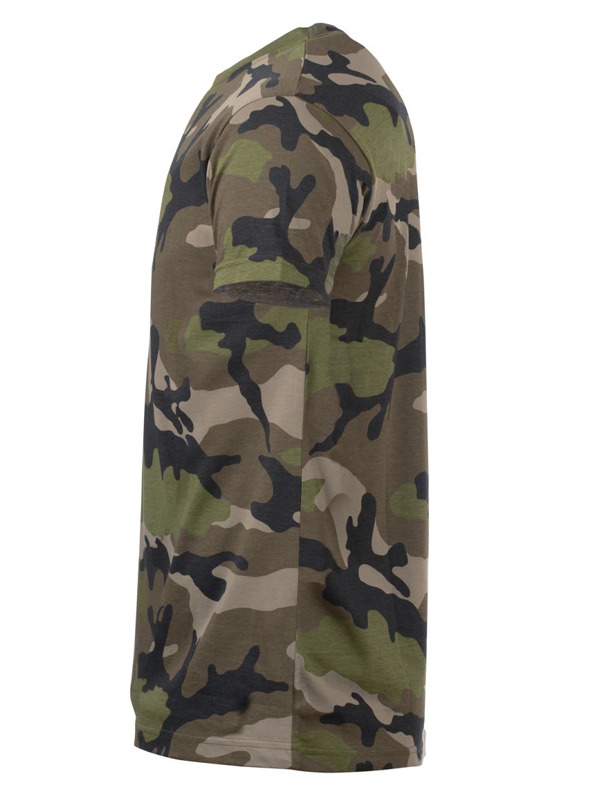 ΑΝΔΡΙΚΟ T-SHIRT ΜΕ ΣΤΡΟΓΓΥΛΗ ΛΑΙΜΟΚΟΨΗ - CAMO MEN