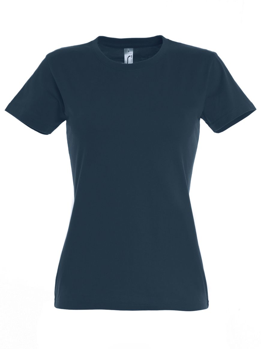 ΓΥΝΑΙΚΕΙΟ T-SHIRT ΜΕ ΣΤΡΟΓΓΥΛΗ ΛΑΙΜΟΚΟΨΗ - IMPERIAL WOMEN
