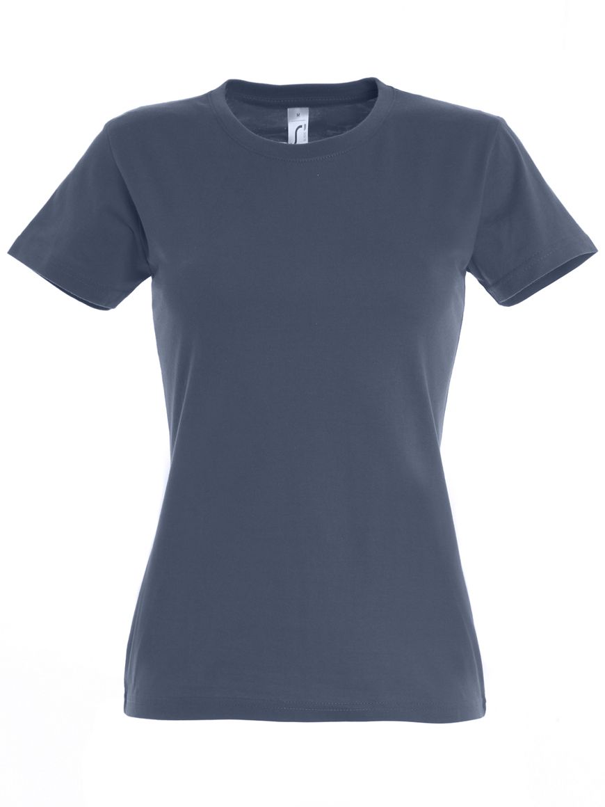 ΓΥΝΑΙΚΕΙΟ T-SHIRT ΜΕ ΣΤΡΟΓΓΥΛΗ ΛΑΙΜΟΚΟΨΗ - IMPERIAL WOMEN