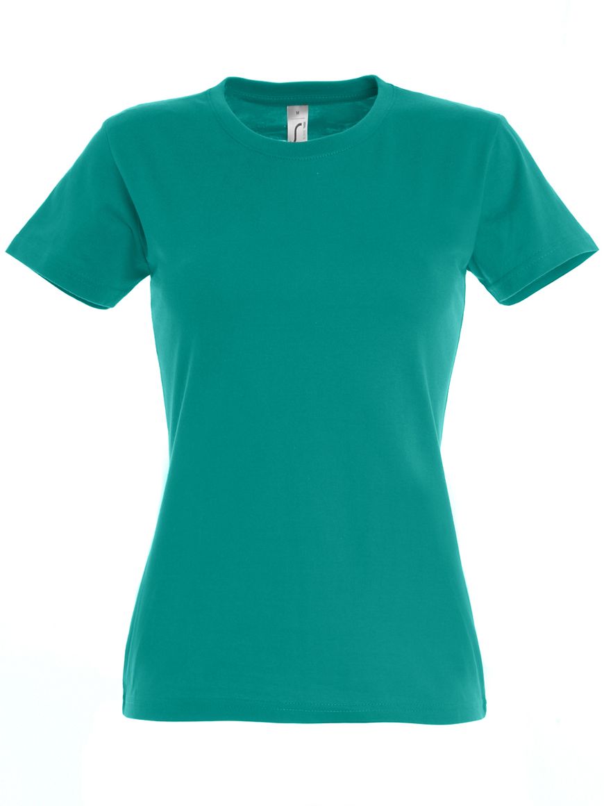 ΓΥΝΑΙΚΕΙΟ T-SHIRT ΜΕ ΣΤΡΟΓΓΥΛΗ ΛΑΙΜΟΚΟΨΗ - IMPERIAL WOMEN
