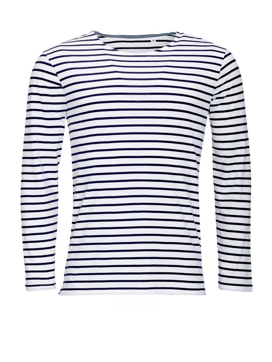SOL'S ΑΝΔΡΙΚΟ ΜΑΚΡΥΜΑΝΙΚΟ ΡΙΓΕ T-SHIRT - MARINE MEN