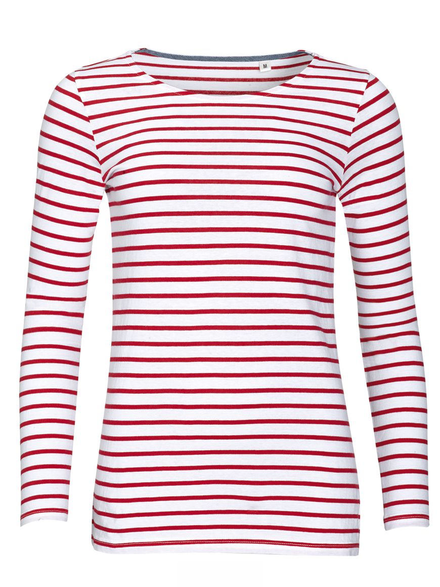 SOL'S ΓΥΝΑΙΚΕΙΟ ΜΑΚΡΥΜΑΝΙΚΟ ΡΙΓΕ T-SHIRT - MARINE WOMEN