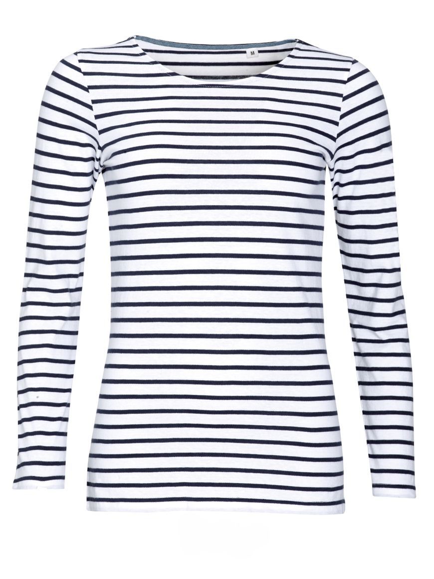 SOL'S ΓΥΝΑΙΚΕΙΟ ΜΑΚΡΥΜΑΝΙΚΟ ΡΙΓΕ T-SHIRT - MARINE WOMEN