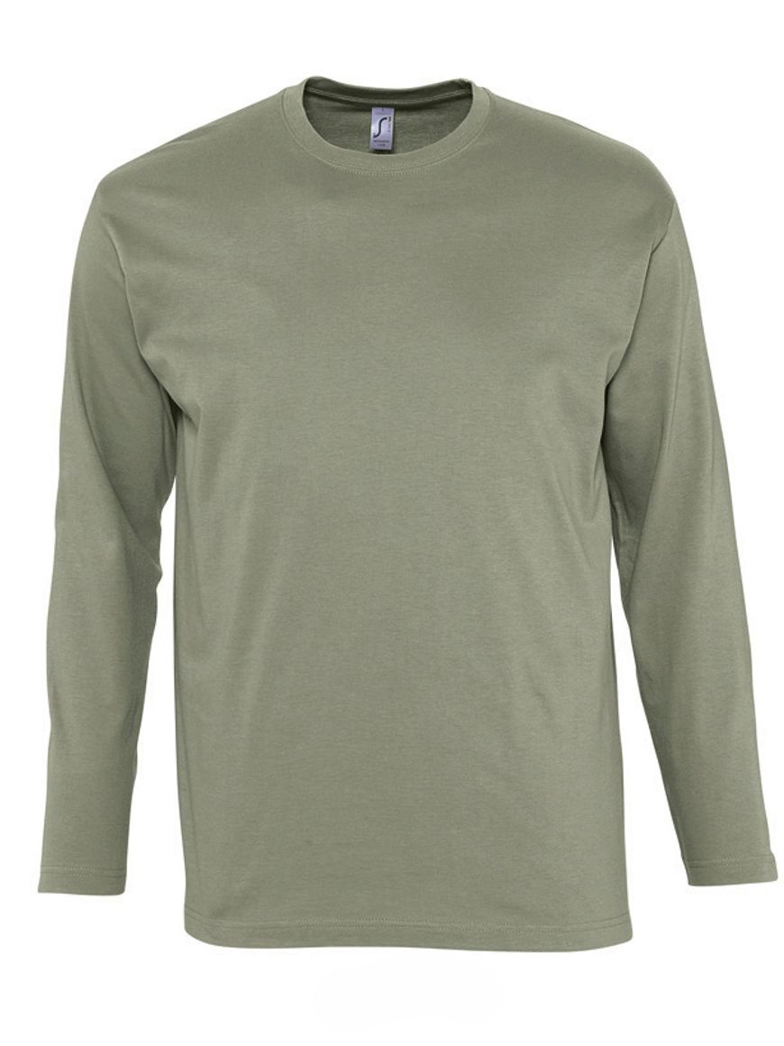 ΑΝΔΡΙΚΟ T-SHIRT ΜΕ ΣΤΡΟΓΓΥΛΗ ΛΑΙΜΟΚΟΨΗ ΚΑΙ ΜΑΚΡΙΑ ΜΑΝΙΚΙΑ - MONARCH
