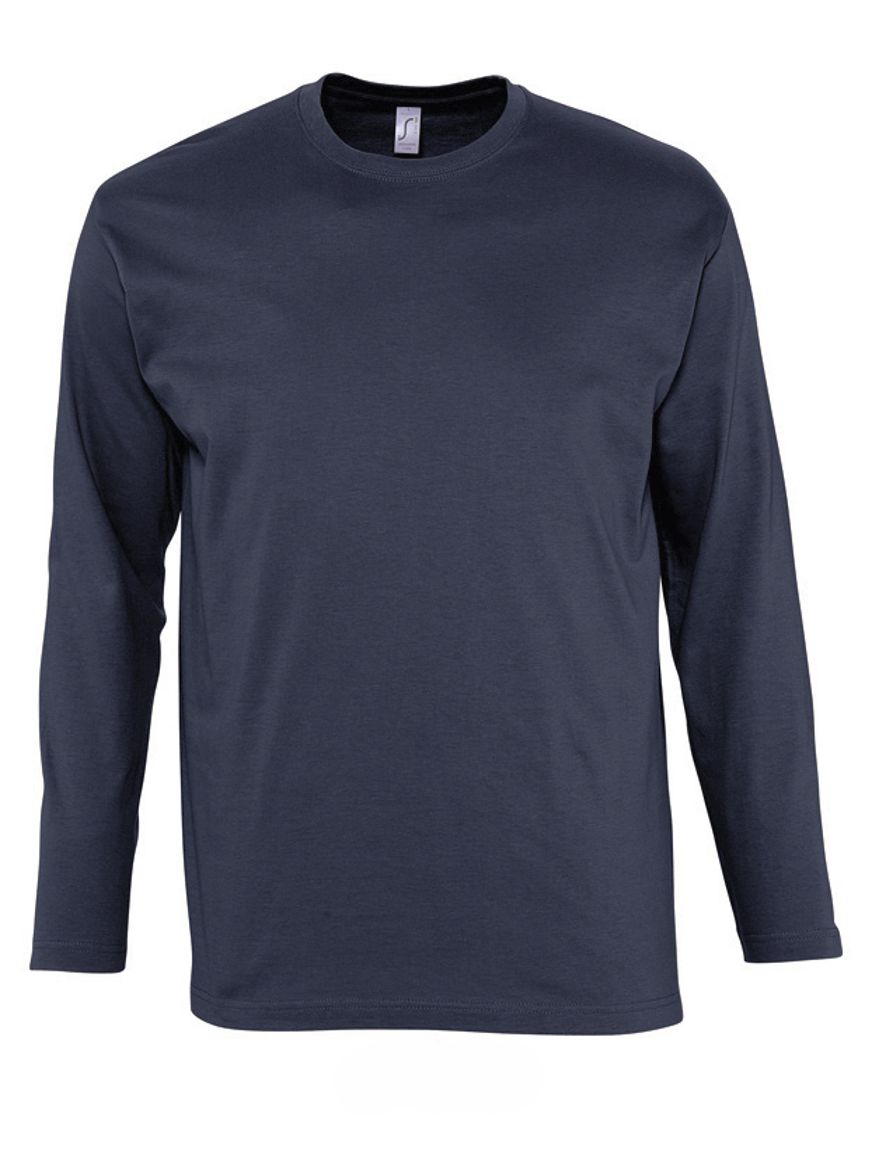 ΑΝΔΡΙΚΟ T-SHIRT ΜΕ ΣΤΡΟΓΓΥΛΗ ΛΑΙΜΟΚΟΨΗ ΚΑΙ ΜΑΚΡΙΑ ΜΑΝΙΚΙΑ - MONARCH