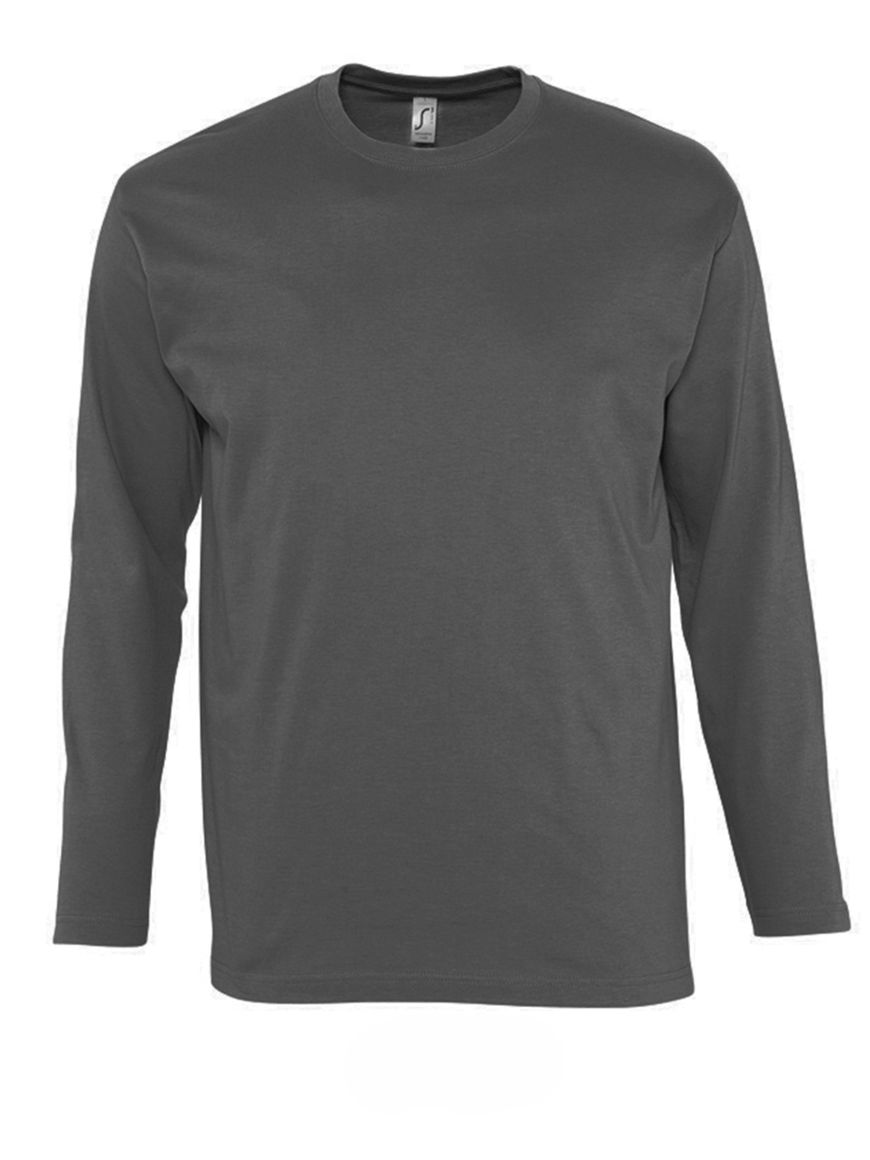 ΑΝΔΡΙΚΟ T-SHIRT ΜΕ ΣΤΡΟΓΓΥΛΗ ΛΑΙΜΟΚΟΨΗ ΚΑΙ ΜΑΚΡΙΑ ΜΑΝΙΚΙΑ - MONARCH