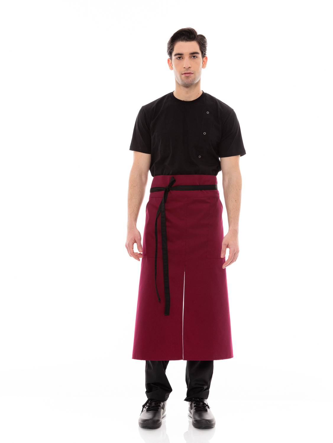 Premium Bistro Μακριά Ποδιά Μέσης - Μπορντό