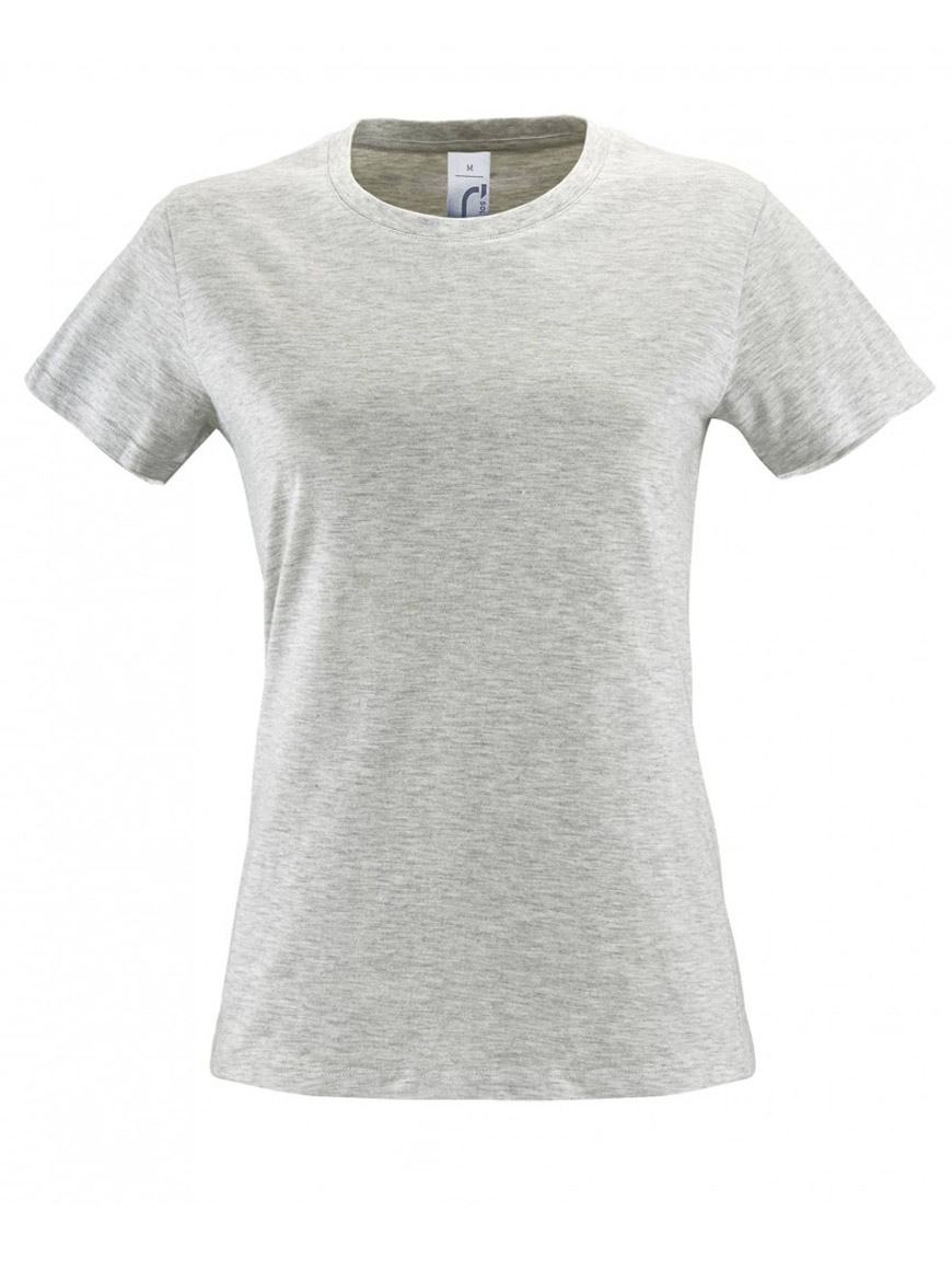 ΓΥΝΑΙΚΕΙΟ T-SHIRT ΜΕ ΣΤΡΟΓΓΥΛΗ ΛΑΙΜΟΚΟΨΗ - REGENT WOMEN