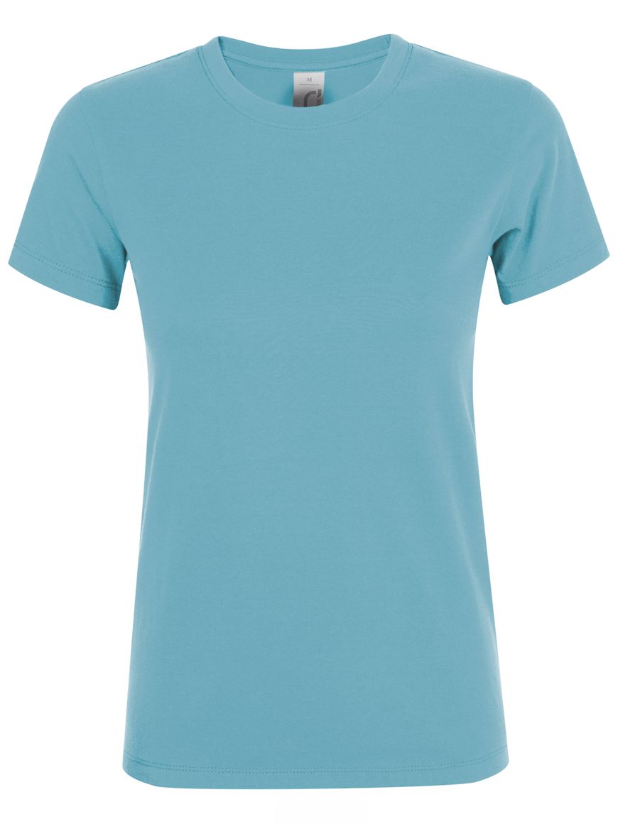 ΓΥΝΑΙΚΕΙΟ T-SHIRT ΜΕ ΣΤΡΟΓΓΥΛΗ ΛΑΙΜΟΚΟΨΗ - REGENT WOMEN