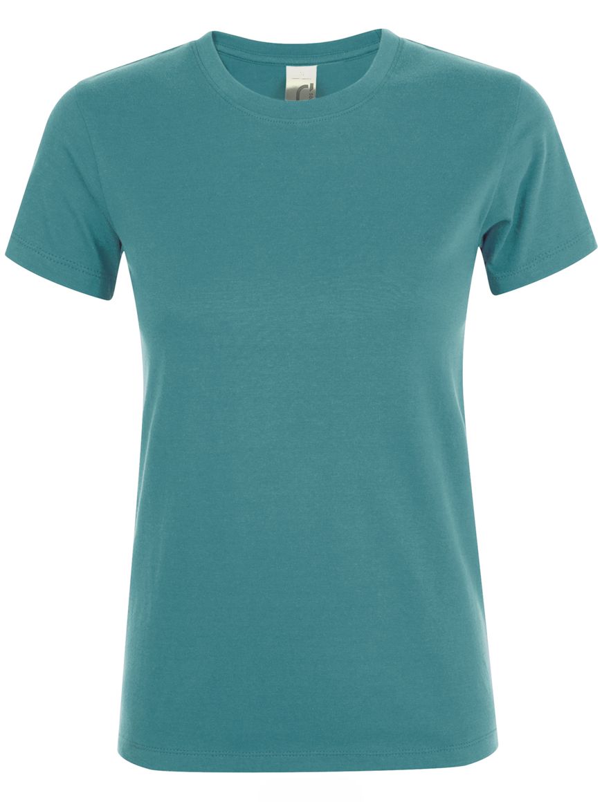 ΓΥΝΑΙΚΕΙΟ T-SHIRT ΜΕ ΣΤΡΟΓΓΥΛΗ ΛΑΙΜΟΚΟΨΗ - REGENT WOMEN