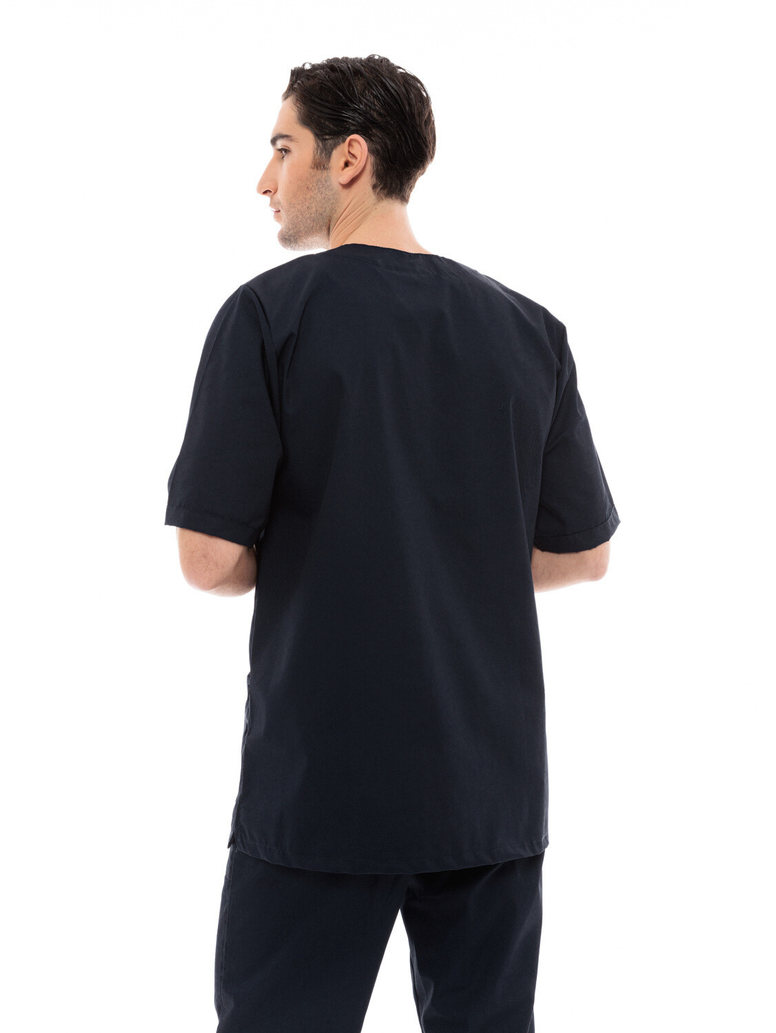 Ideal Press Μαύρο Νοσηλευτικό Σετ Scrub Παντελόνι & Μπλούζα Unisex
