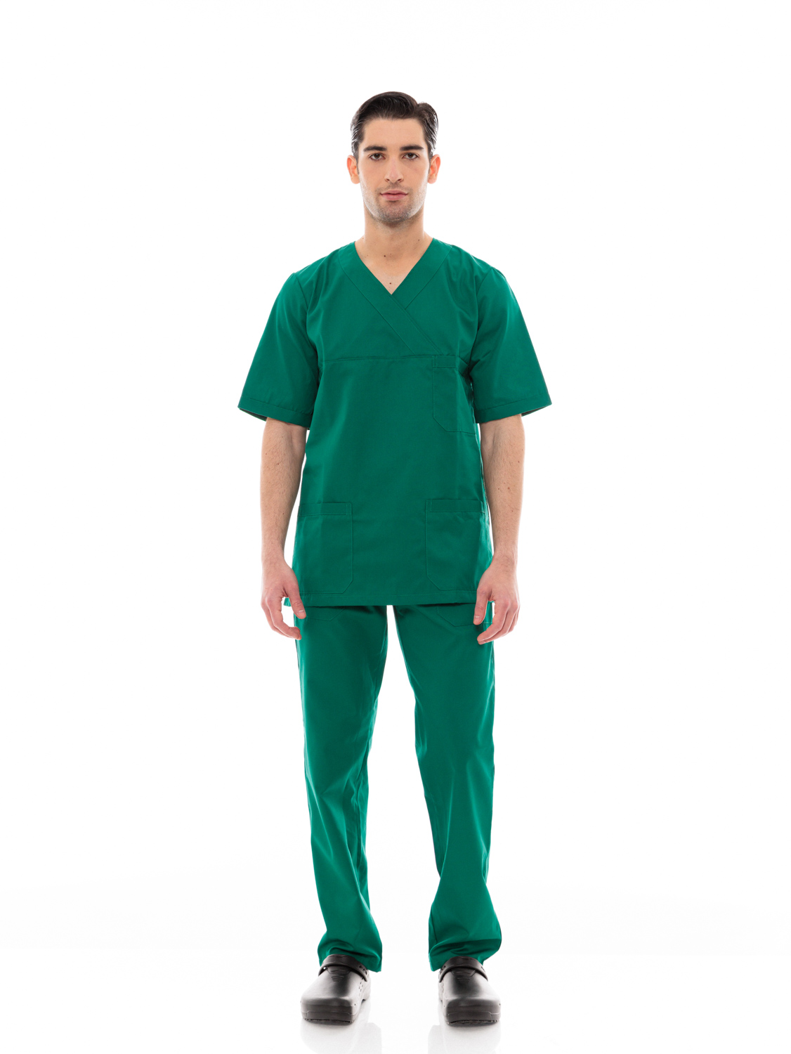 Ideal Press Πράσινο Νοσηλευτικό Σετ Scrub Παντελόνι & Μπλούζα Unisex