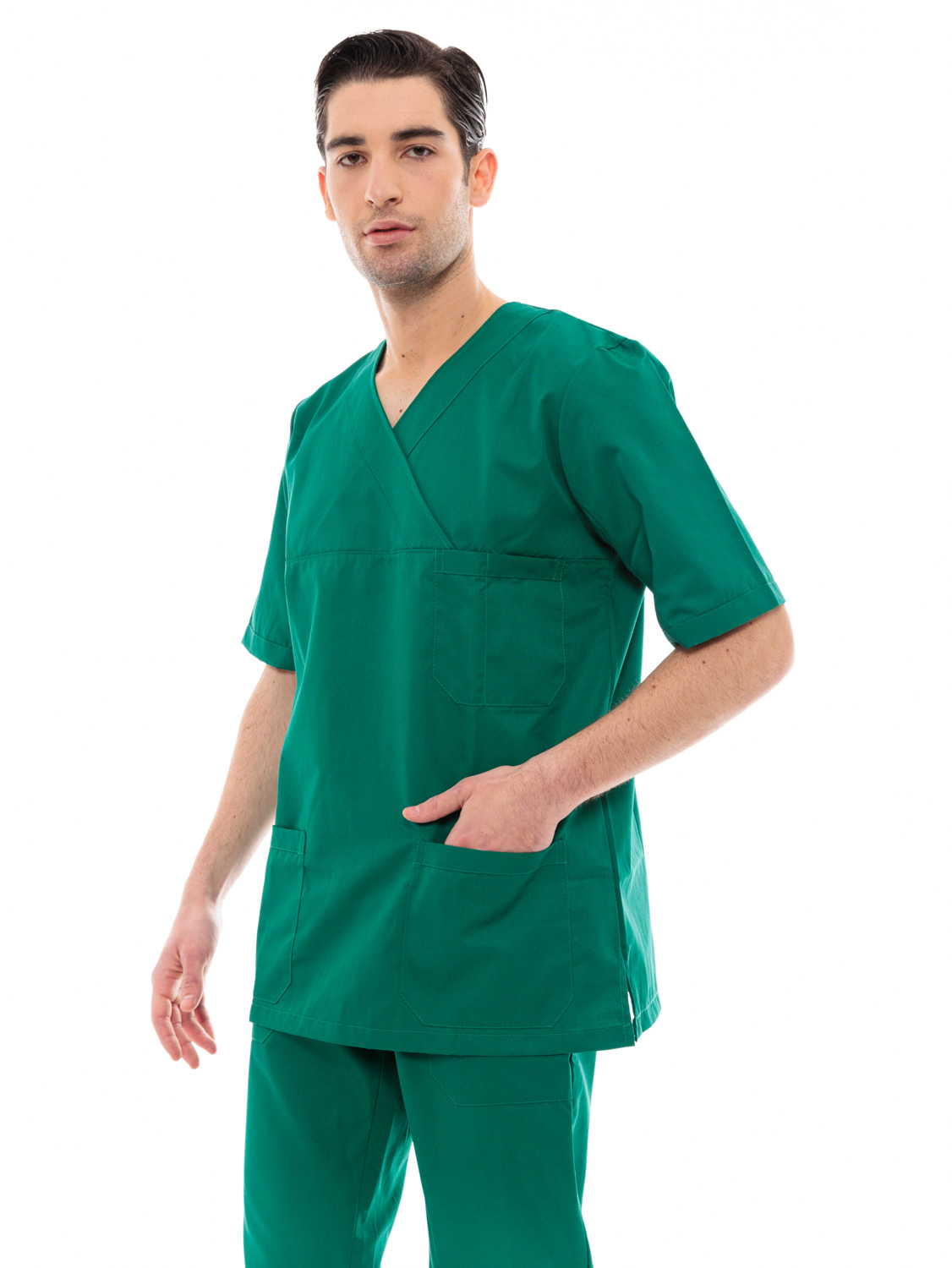 Ideal Press Πράσινο Νοσηλευτικό Σετ Scrub Παντελόνι & Μπλούζα Unisex