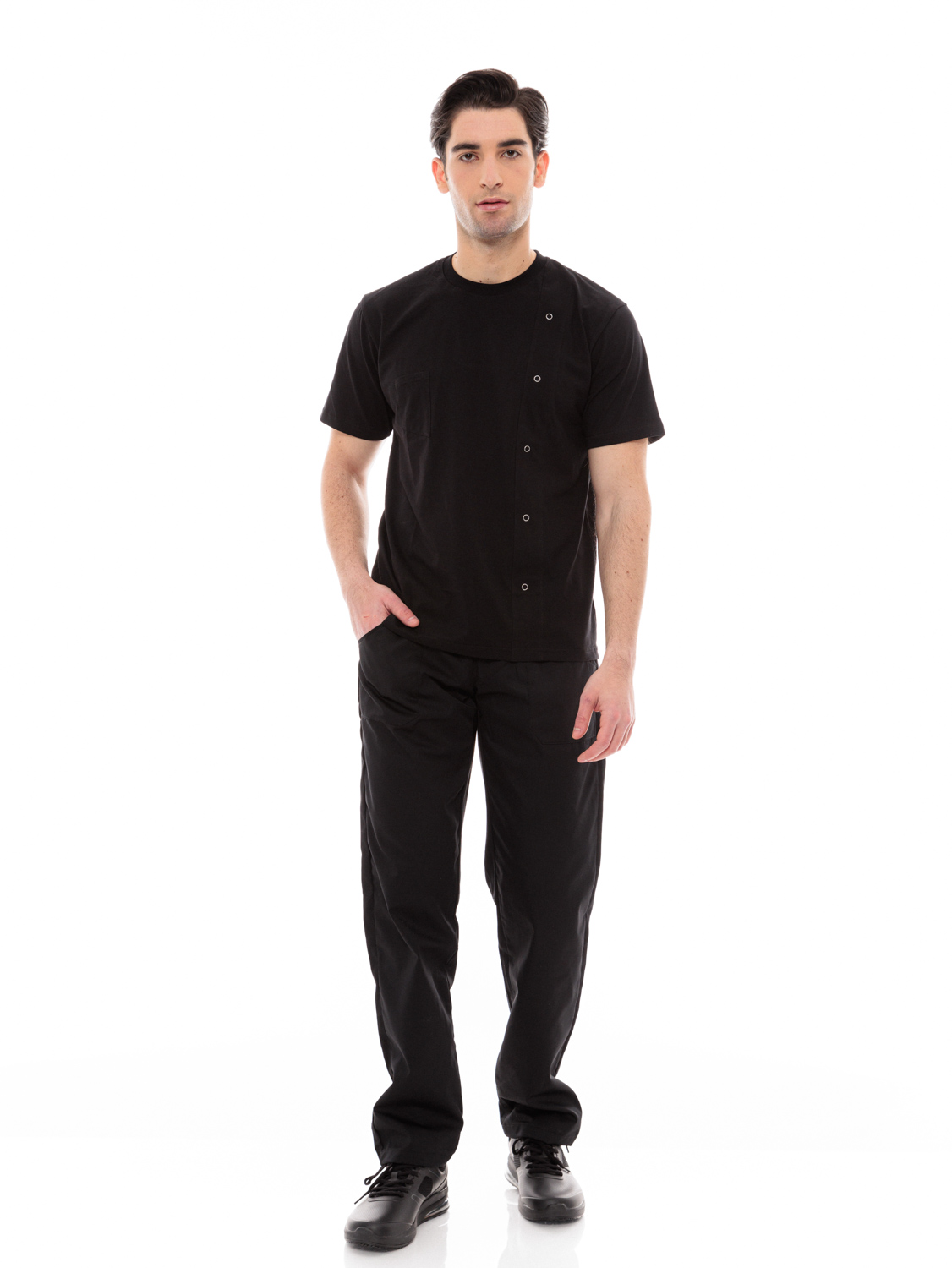 Μπλουζάκι Μαγείρων/Σεφ Unisex Μαύρο Ideal Press - T-Chef