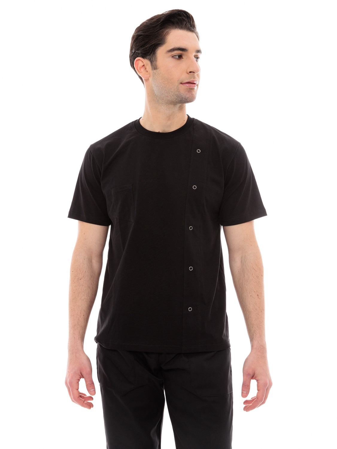 Μπλουζάκι Μαγείρων/Σεφ Unisex Μαύρο Ideal Press - T-Chef