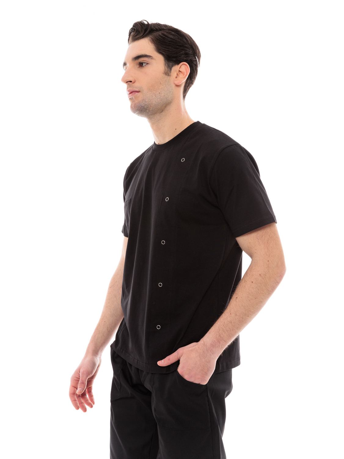 Μπλουζάκι Μαγείρων/Σεφ Unisex Μαύρο Ideal Press - T-Chef