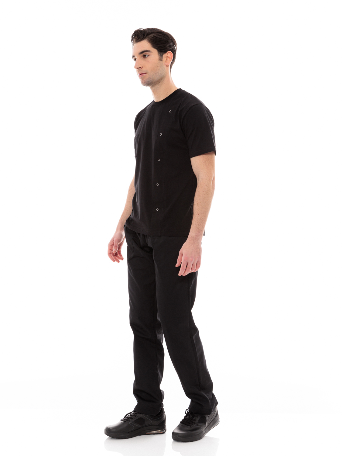 Μπλουζάκι Μαγείρων/Σεφ Unisex Μαύρο Ideal Press - T-Chef