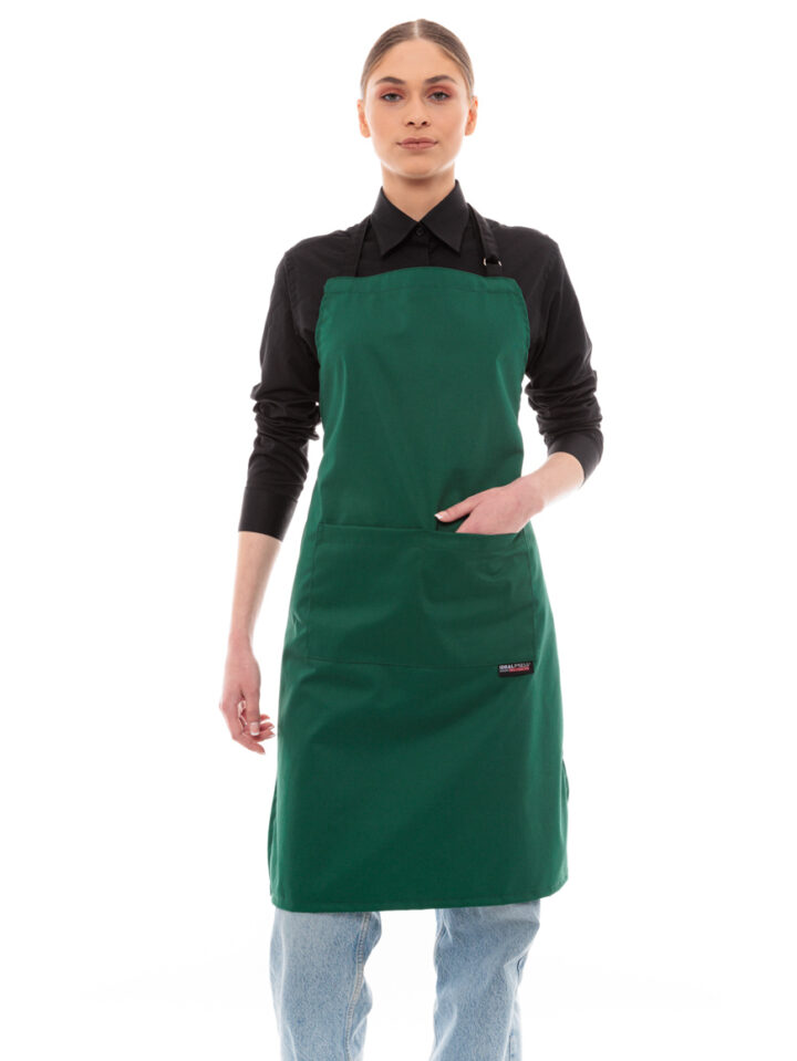 Ποδιά Μαγείρων & Σερβιτόρων Κλασική με Ρυθμιστή Ύψους Πράσινη Σκούρη - 530green